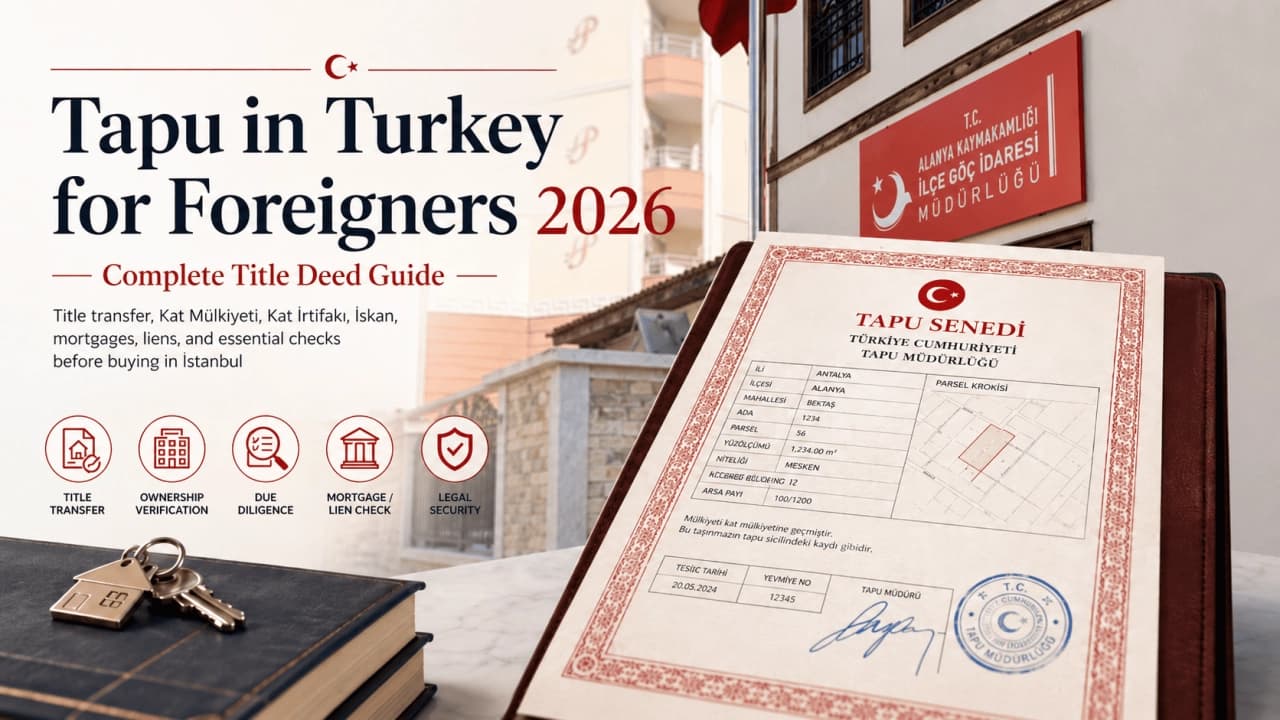 Tapu in Turkey for Foreigners 2026 | Complete Title Deed Guide