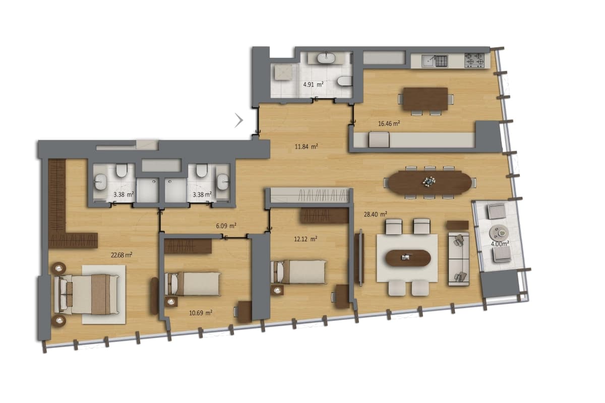 Bomonti Residences by Rotana – Luxury Serviced Apartments in Şişli, Istanbul