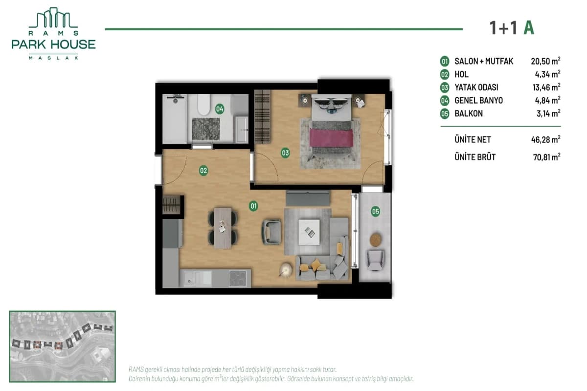 Luxury Apartments for Sale in RAMS Park House Maslak, Istanbul