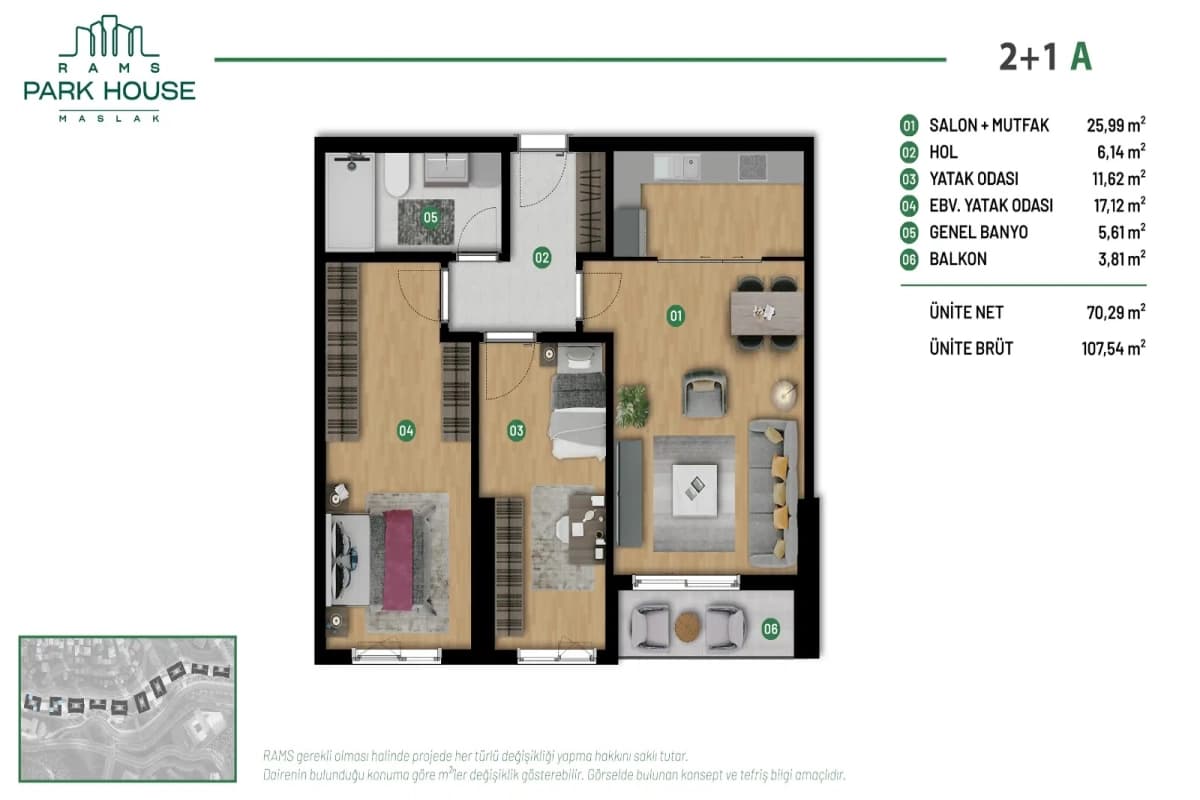Luxury Apartments for Sale in RAMS Park House Maslak, Istanbul