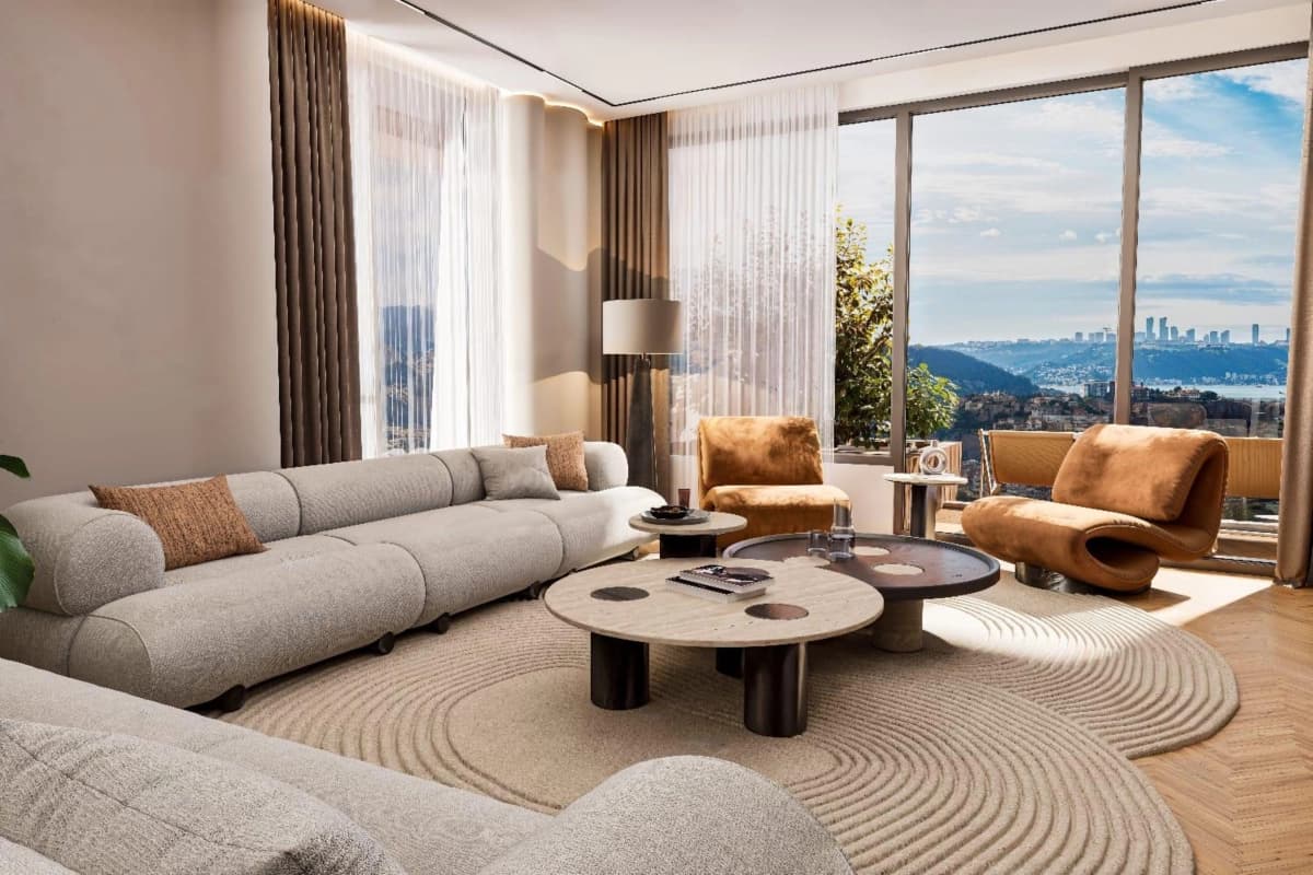 Luxury Bosphorus View Apartments for Sale in Çınar 107, Beykoz
