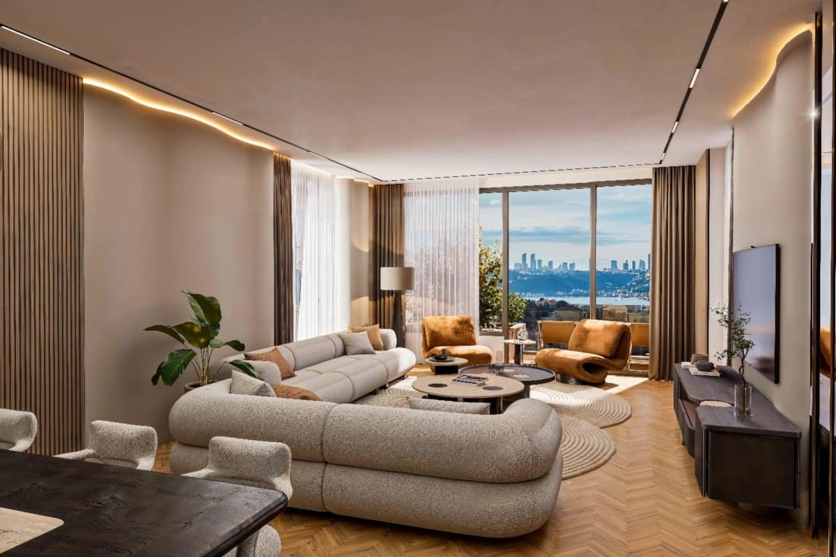 Luxury Bosphorus View Apartments for Sale in Çınar 107, Beykoz