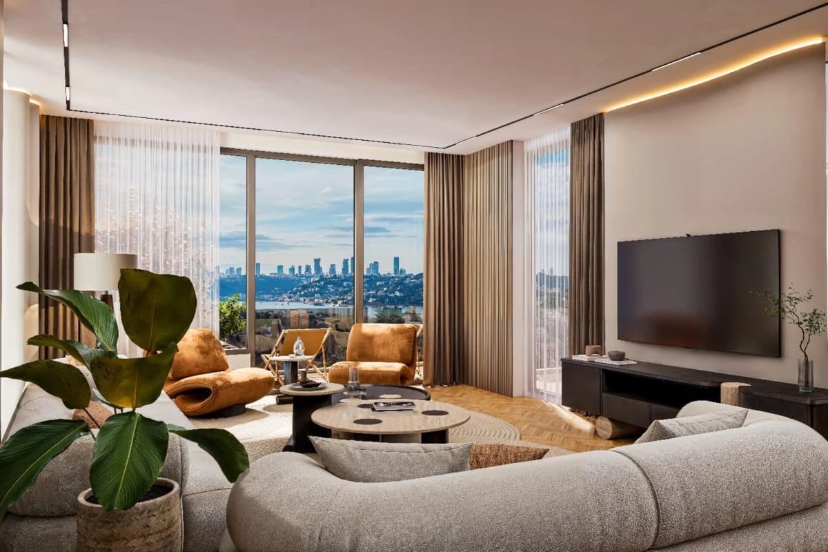 Luxury Bosphorus View Apartments for Sale in Çınar 107, Beykoz