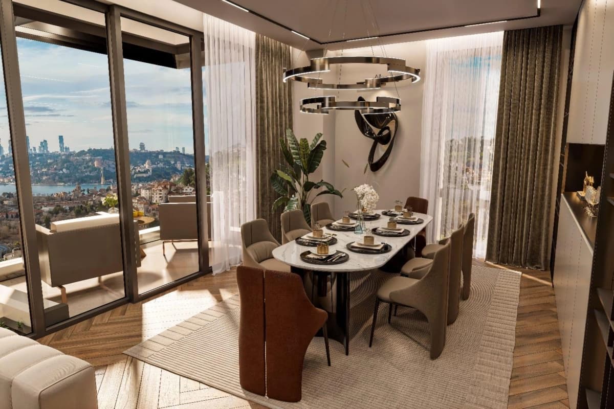 Luxury Bosphorus View Apartments for Sale in Çınar 107, Beykoz