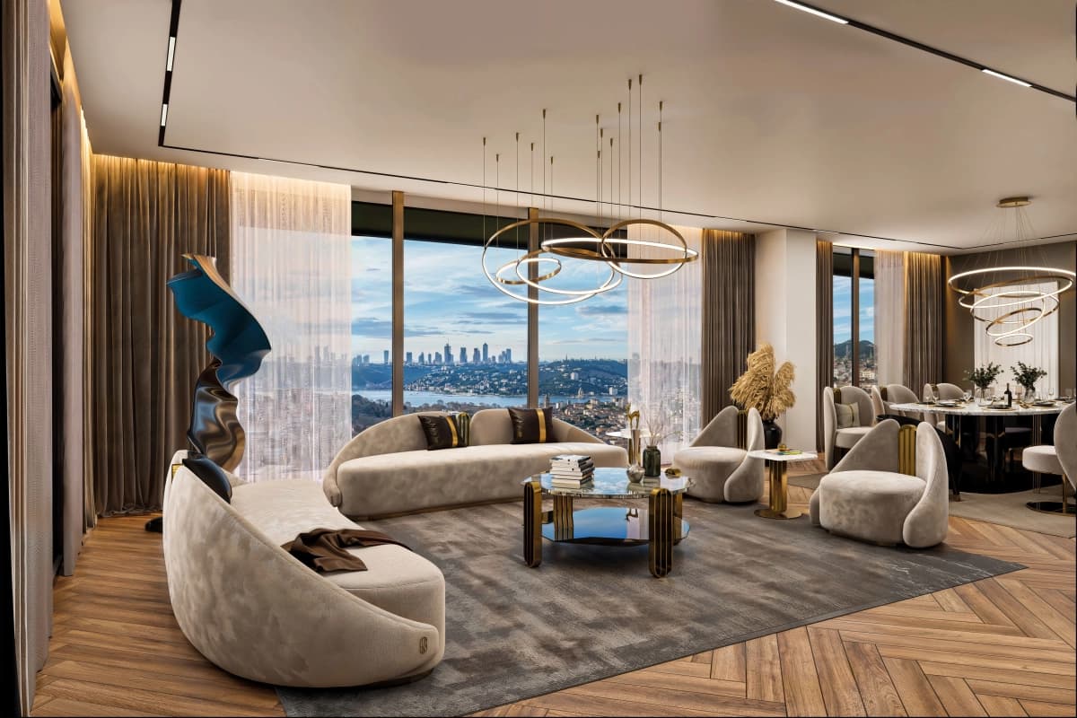 Luxury Bosphorus View Apartments for Sale in Çınar 107, Beykoz