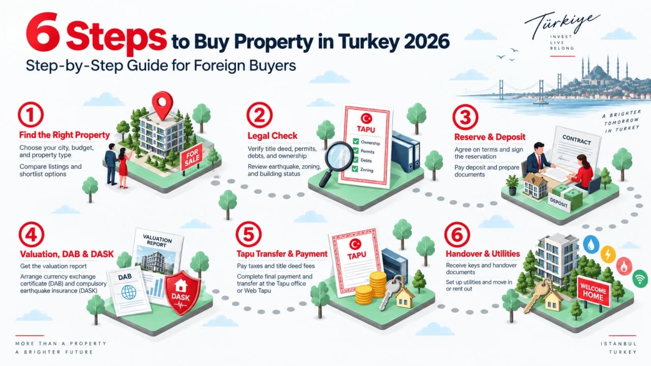2026 Türkiye'de Mülk Satın Alma Süreci | Adım Adım Rehber