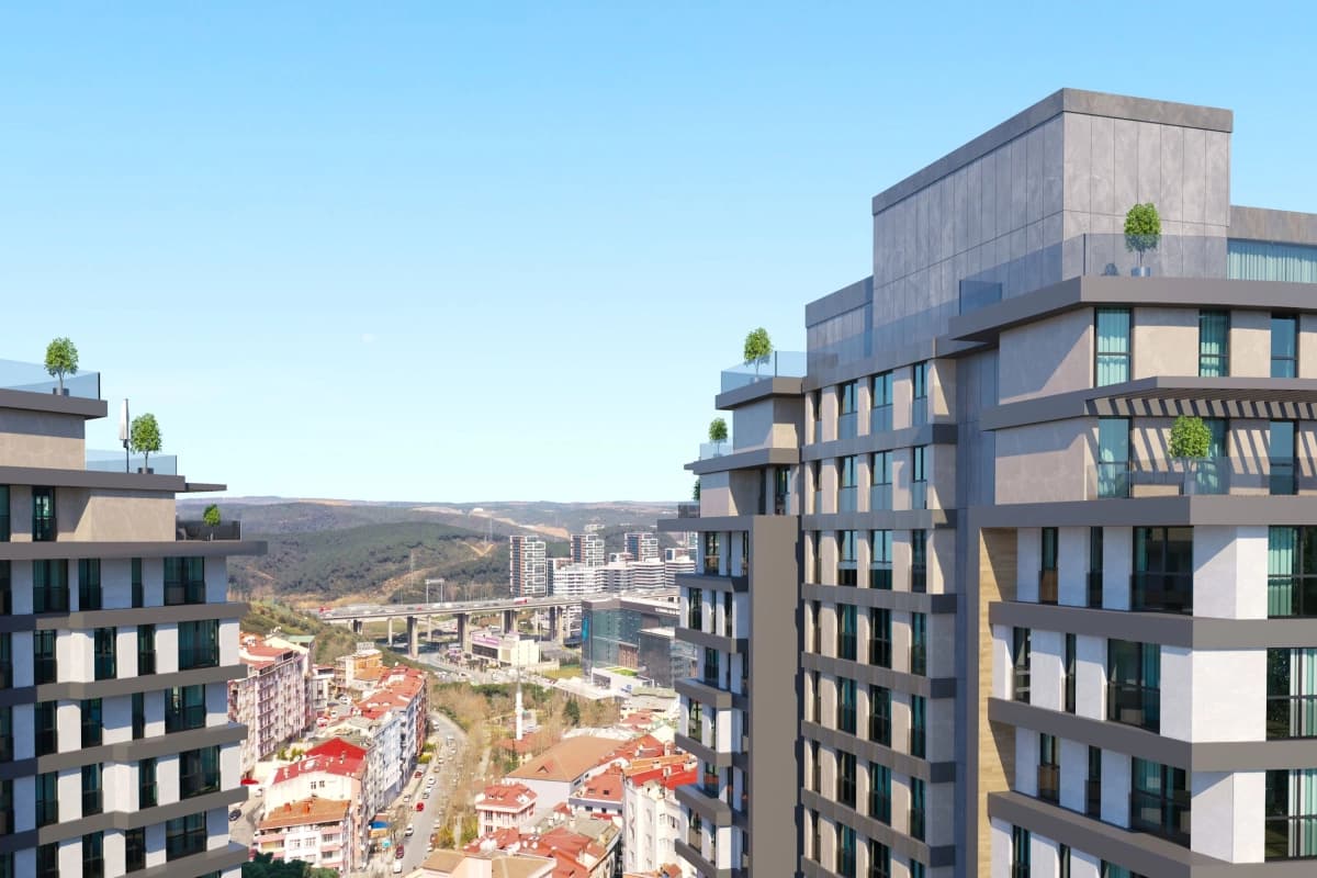 Modern Apartments for Sale in Dora Vadi, Kağıthane, Istanbul